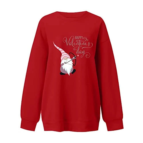 Top 10 𧨠Women Valentine's Day π Christmas Sweatshirt Lightweight Loose Blouse Funny Graphic Top Long Sleeve π Shirt Pullover Tee 3-red π 4 Top 10 𧨠Women Valentine's Day π Christmas Sweatshirt Lightweight Loose Blouse Funny Graphic Top Long Sleeve π Shirt Pullover Tee 3-red π - Image 2