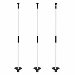 Coupon ⭐ Golf Flagstick, Practice Putting Green Flag Stick For Yard, Golf Pole Pin Flagpole, Portable 2-Section Design, All 3 Feet White Flagpole-3 Pack 🥰
