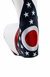 Best Sale 🛒 Ohio Tribute Premium Golf Club Head Cover - Premium, Hand-Made Leather Headcover - OH Flag Styled, Tour Quality Golf Club Cover - Style & Customize Your Golf Bag Mallet 😍
