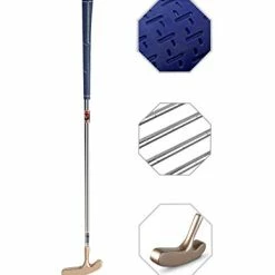 Outlet 🔔 Two Way Junior Golf Putter Stainless Steel Kids Putter Both Left And Right Handed Easily Use 3 Sizes To Choose Freely For Kids Ages 3-5 6-8 9-12 Gold Head+blue Grip ⭐