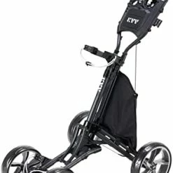 Hot Sale 🤩 KVV 4 Wheel Foldable Golf Push Cart-with Super Strong & Lightweight Aluminum Frame-One Step To Open And Close Cart Seat Attachable Black/charcoal 🧨 -FootJoy shop 31i1P3l30 L. AC