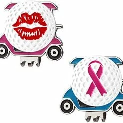 Flash Sale 😍 Myartte Golf Cart Hat Clip, Assorted Pattern Golf Ball Markers 24.4MM,Nice Golf Gift For 👩 Women Men,Pack Of 2 Golf Tee And Flag 😍 -FootJoy shop 410WZRBTs3L. AC