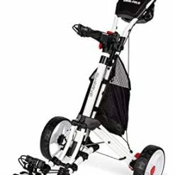 Coupon 🤩 Founders Club Swerve 3 Wheel Push Pull Golf Cart For Walking Free Umbrella Holder And Storage Bag Charcoal Blue 🧨 -FootJoy shop 411DawrndZL. AC