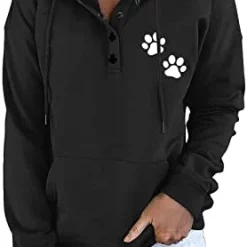 Top 10 😀 JJHAEVDY Womens Puppy Paw Prints Casual Hoodie Button Down Sweatshirts Long Sleeve Drawstring Pullover Tops 👚 Shirts White-4 🎉 24 Top 10 😀 JJHAEVDY Womens Puppy Paw Prints Casual Hoodie Button Down Sweatshirts Long Sleeve Drawstring Pullover Tops 👚 Shirts White-4 🎉 -FootJoy shop 411MNWRsW6L. AC