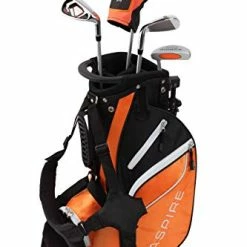 Flash Sale 😀 Junior Plus Complete Golf Club Set For Children, Kids - 5 Age Groups Boys And 👧 Girls - Right Hand, Real 👧 Girls Junior Golf Bag, Kids Golf Clubs Set Orange Ages 5-6 🌟 -FootJoy shop 411XsvtD7dL