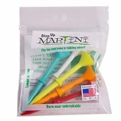 Outlet ❤️ Martini Golf Tees DMT007 Durable Plastic Step-UP Tees (5 Pack), Assorted Colors, 3.25" ❤️
