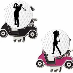 Flash Sale 😍 Myartte Golf Cart Hat Clip, Assorted Pattern Golf Ball Markers 24.4MM,Nice Golf Gift For 👩 Women Men,Pack Of 2 Golf Tee And Flag 😍 -FootJoy shop 413CwWwAO5L. AC