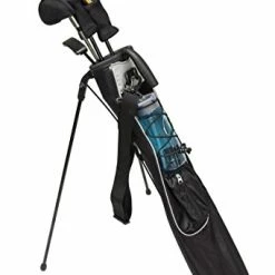 Buy 😉 1256 Pitch & Putt Sunday Bag With Stand & Handle, Black 🥰