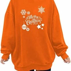 Best Sale 🥰 JJHAEVDY 👩 Women's 🎄 Christmas Long Sleeve Lightweight Crewneck Sweatshir T 7-dark Gray ❤️ -FootJoy shop 417WkI0xRBL. AC