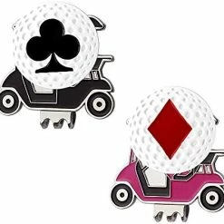 Flash Sale 😍 Myartte Golf Cart Hat Clip, Assorted Pattern Golf Ball Markers 24.4MM,Nice Golf Gift For 👩 Women Men,Pack Of 2 Golf Tee And Flag 😍 -FootJoy shop 418CaM6Q2tL. AC