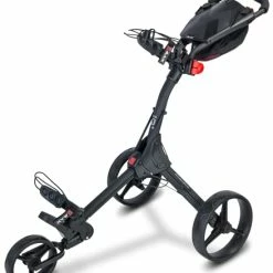 Budget ✔️ Big Max IQ+ 3-Wheel Golf Push Cart | Ultra-Lightweight | Quick-Folding | Pull Cart | Scorecard Holder | Adjustable Bag Bracket Black 😀