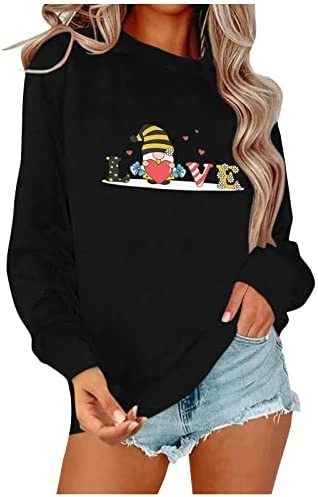 Top 10 𧨠Women Valentine's Day π Christmas Sweatshirt Lightweight Loose Blouse Funny Graphic Top Long Sleeve π Shirt Pullover Tee 3-red π 11 Top 10 𧨠Women Valentine's Day π Christmas Sweatshirt Lightweight Loose Blouse Funny Graphic Top Long Sleeve π Shirt Pullover Tee 3-red π - Image 9