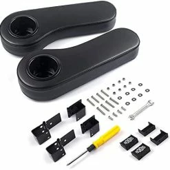 Coupon 🔔 Golf Cart Diamond Flip Armrest With Cup Holder, No Drilling Required, Golf Cart Folding Hinged Armrest, Inward Mount, For Club Car EzGo Yamaha Back Seat Kit Black (gold Stitching) 👏 -FootJoy shop 41An7J3io5L. AC