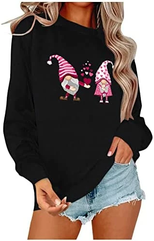 Top 10 𧨠Women Valentine's Day π Christmas Sweatshirt Lightweight Loose Blouse Funny Graphic Top Long Sleeve π Shirt Pullover Tee 3-red π 6 Top 10 𧨠Women Valentine's Day π Christmas Sweatshirt Lightweight Loose Blouse Funny Graphic Top Long Sleeve π Shirt Pullover Tee 3-red π - Image 4