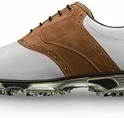 Outlet 🛒 FootJoy Men's DryJoys Tour Previous Season Style Golf 👞 Shoes White/bomber Taupe 👍