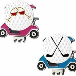 Flash Sale 😍 Myartte Golf Cart Hat Clip, Assorted Pattern Golf Ball Markers 24.4MM,Nice Golf Gift For 👩 Women Men,Pack Of 2 Golf Tee And Flag 😍 -FootJoy shop 41HxcF9dTaL. AC