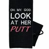 Best reviews of 🛒 Funny Golf Towel For 👩 Women - Golf Towels For Golf Bags With Clip - 👩 Womens Golf Towel - Look At Her Putt Look At Her Putt - A ⭐ -FootJoy shop 41IC9hg63yS