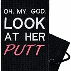 Best reviews of 🛒 Funny Golf Towel For 👩 Women - Golf Towels For Golf Bags With Clip - 👩 Womens Golf Towel - Look At Her Putt Look At Her Putt - A ⭐ -FootJoy shop 41IC9hg63yS. AC