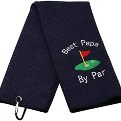 Brand new ✔️ Dad Golf Towel Embroidered Golf Towel Gift Golf Father Gift Embroidered Golf Towel With Clip (-Best Papa By Par) 👍 -FootJoy shop 41JtujogZYL. AC