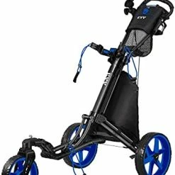 Flash Sale 👏 KVV 3 Wheel 360 Rotating Front Wheel Golf Push Cart Open And Close In ONE Second-Free Umbrella Holder Included Red/black 🔥 -FootJoy shop 41KgHkOTCS. AC