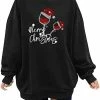 Best Sale 🥰 JJHAEVDY 👩 Women's 🎄 Christmas Long Sleeve Lightweight Crewneck Sweatshir T 7-dark Gray ❤️ -FootJoy shop 41Mjril9sBL. AC