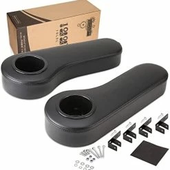 Best deal 🔔 10L0L Universal Golf Cart Rear Seat Armrest With Cup Holder For EZGO, Club Car, Yamaha, Set Of 2 Black 🌟 -FootJoy shop 41MpooNTzAL. AC
