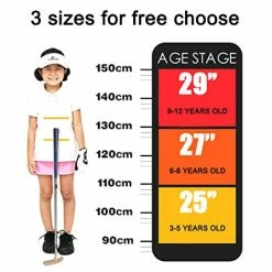 Outlet 🔔 Two Way Junior Golf Putter Stainless Steel Kids Putter Both Left And Right Handed Easily Use 3 Sizes To Choose Freely For Kids Ages 3-5 6-8 9-12 Gold Head+blue Grip ⭐ -FootJoy shop 41NIj1lHi5L