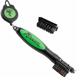 Budget 🤩 Frogger Golf BrushPro Retractable Dual-Bristle Club Brush/Groove Cleaner Green 🛒 -FootJoy shop 41Q5qebT7RL. AC