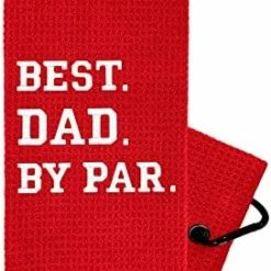 Budget 🎉 Funny Golf Towel - Golf Gifts For Men - Embroidered Golf Towels For Golf Bags With Clip - Best Dad By Par 🔥 -FootJoy shop 41RqjmEYENL. AC