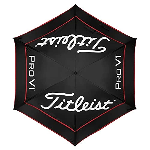 Budget 𧨠Tour Double Canopy Golf Umbrella Black/Black/Red π 4 Budget 𧨠Tour Double Canopy Golf Umbrella Black/Black/Red π - Image 2