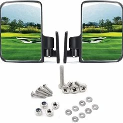 Hot Sale ⌛ Golf Cart Side Mirrors For Club Car EZ-GO Yamaha And Others Multiple Size Clips Black 💯