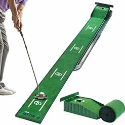 Cheap 🔔 Golf Putting Matt For Indoors And Office, 8ft Putting Green With Alignment Guides, Compact Edition, Golf Accessories For Me 🧨
