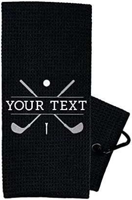 Best deal β¨ Custom Golf Towel - Embroidered Golf Towels For Golf Bags With Clip - Personalized Golf Towel For Golf Bags For Men - Golf Gifts For Men Grey - Gold Club π₯° 4 Best deal β¨ Custom Golf Towel - Embroidered Golf Towels For Golf Bags With Clip - Personalized Golf Towel For Golf Bags For Men - Golf Gifts For Men Grey - Gold Club π₯° - Image 2