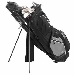 Outlet 🔔 ZZO Golf Izzo Lite Stand Golf Bag Ultra Light Perfect For Carrying On The Golf Course, With Dual Straps For Easy To Carry Golf Bag Black/grey ✔️ -FootJoy shop 41WyAkYxdWL