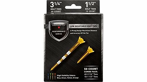 Budget π Maxfli Performance Series Low Resistance 3 1/4'' & 1 1/2'' Assorted Golf Tees - 50 Pack β¨ 3 Budget π Maxfli Performance Series Low Resistance 3 1/4'' & 1 1/2'' Assorted Golf Tees - 50 Pack β¨