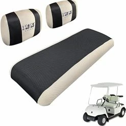 Deals 🌟 Golf Cart Yamaha G2, G8, G9, G16, G19, G22 And Club Car DS Before 2000 Seat Covers, Stylish Durable Bench Seat Covers,Washable Breathable Polyester Mesh Cloth(Black/Beige) ❤️