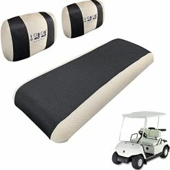 Deals 🌟 Golf Cart Yamaha G2, G8, G9, G16, G19, G22 And Club Car DS Before 2000 Seat Covers, Stylish Durable Bench Seat Covers,Washable Breathable Polyester Mesh Cloth(Black/Beige) ❤️ -FootJoy shop 41XuPviwAtL. AC