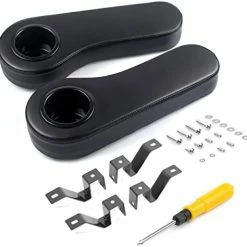 Deals ✔️ NOKINS Golf Cart Armrest With Cup Holder Stainless Steel Support Frame No Drilling For Club Car EzGo Yamaha Rear Seat Kit Black ❤️ -FootJoy shop 41YImb4CpFL. AC