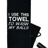 Cheapest ⌛ Funny Golf Towel - Golf Gifts For Men - Embroidered Golf Towels For Golf Bags With Clip - I Use This Towel To Wash My Balls Black - Wa 💯