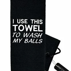Cheapest ⌛ Funny Golf Towel - Golf Gifts For Men - Embroidered Golf Towels For Golf Bags With Clip - I Use This Towel To Wash My Balls Black - Wa 💯