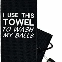 Cheapest ⌛ Funny Golf Towel - Golf Gifts For Men - Embroidered Golf Towels For Golf Bags With Clip - I Use This Towel To Wash My Balls Black - Wa 💯 -FootJoy shop 41Ybc4b9zHL. AC