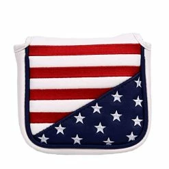 Brand new ❤️ USA Stars And Stripes Square Mallet Shaped Magnetic Closure Golf Putter Head Cover For Scotty Cameron Golf Bu 🎉