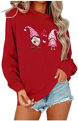 Top 10 𧨠Women Valentine's Day π Christmas Sweatshirt Lightweight Loose Blouse Funny Graphic Top Long Sleeve π Shirt Pullover Tee 3-red π 10 Top 10 𧨠Women Valentine's Day π Christmas Sweatshirt Lightweight Loose Blouse Funny Graphic Top Long Sleeve π Shirt Pullover Tee 3-red π - Image 8