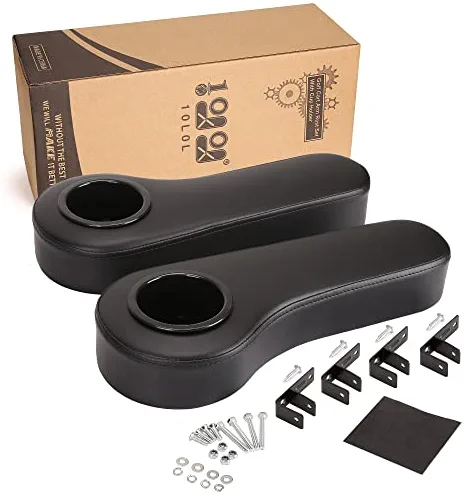 Best Sale π Golf Cart Armrest For Golf Cart Rear Seat Kit,Arm Rest With Cup Holder For Club Car/EzGo/Yamaha Drilling Required Or No Drilling Required Kits Include Black π― 4 Best Sale π Golf Cart Armrest For Golf Cart Rear Seat Kit,Arm Rest With Cup Holder For Club Car/EzGo/Yamaha Drilling Required Or No Drilling Required Kits Include Black π― - Image 2