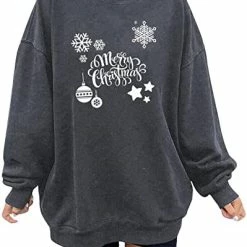 Best Sale 🥰 JJHAEVDY 👩 Women's 🎄 Christmas Long Sleeve Lightweight Crewneck Sweatshir T 7-dark Gray ❤️ -FootJoy shop 41bjJbRXXKL. AC