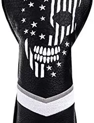Best Sale 👍 Mytag Golf Skull Skeleton Head Cover Golf Club Black Leather Headcovers Set Fits Driver Fairway Wood Hybrid Utility Putter Iron Wedge Headcover 🎁 -FootJoy shop 41cG2qBIZxL. AC