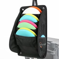 Buy 🛒 Disc Cart Putter Pouch: Disc Golf Cart Pocket Pouch For Discs And Disc Golf Accessories, Easily Secure To Disc Golf Cart Handle With Velcro Strap, Fits Most Disc Golf Carts Black 🛒
