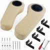 Best Sale 💯 Roykaw Golf Cart Armrest With Cup Holder For EZGO Club Car Yamaha - Upgrade Support Frame/No Drilling Required - Just Only Fit 1.0" Square Tube Frame Beige 👏 -FootJoy shop 41cdJejJMmL. AC
