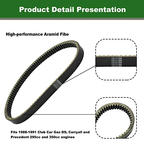 Best Sale ⭐ CLUBRALLY Golf Cart Drive Belt For Club Car DS Precedent 1014081 1017188 ⭐ 5 Best Sale ⭐ CLUBRALLY Golf Cart Drive Belt For Club Car DS Precedent 1014081 1017188 ⭐ - Image 3
