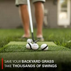 Cheap π Tri-Turf Golf Hitting Mat Attack, Portable Driving, Chipping, Training Aids For Backyard With Adjustable Tees And Foam Practice Ball β€οΈ